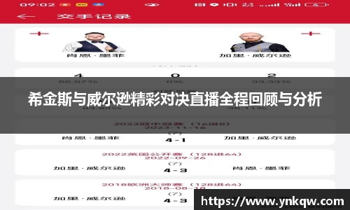 希金斯与威尔逊精彩对决直播全程回顾与分析
